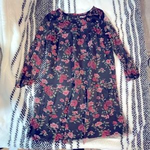 Old Navy long sleeved tulle tiered dress